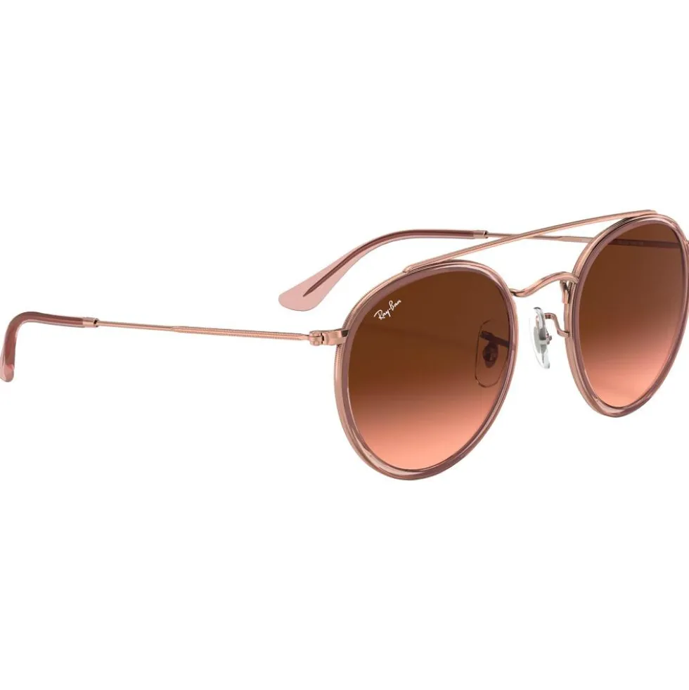 Occhiali da sole Ray Ban RB3647N Round Double Bridge Polished Copper Gradient Brown