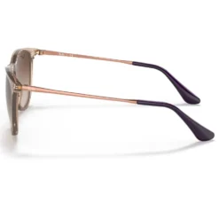 Occhiali da sole Ray Ban RB9060S Erika Kids Polished Light Brown Translucide Gradient Brown