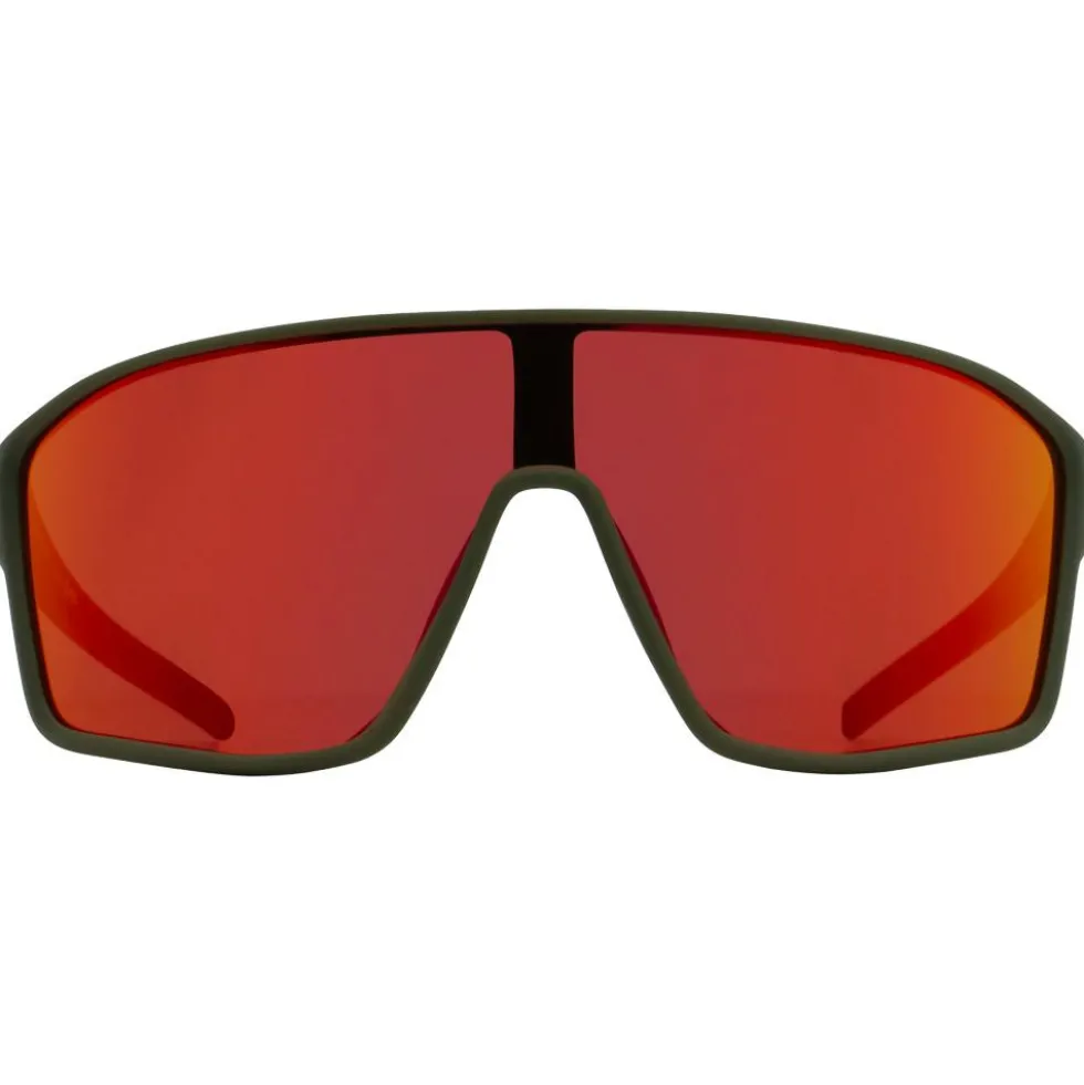 Occhiali da sole Red Bull Spect Daft Olive Gradient Black Brown Red Orange Mirror