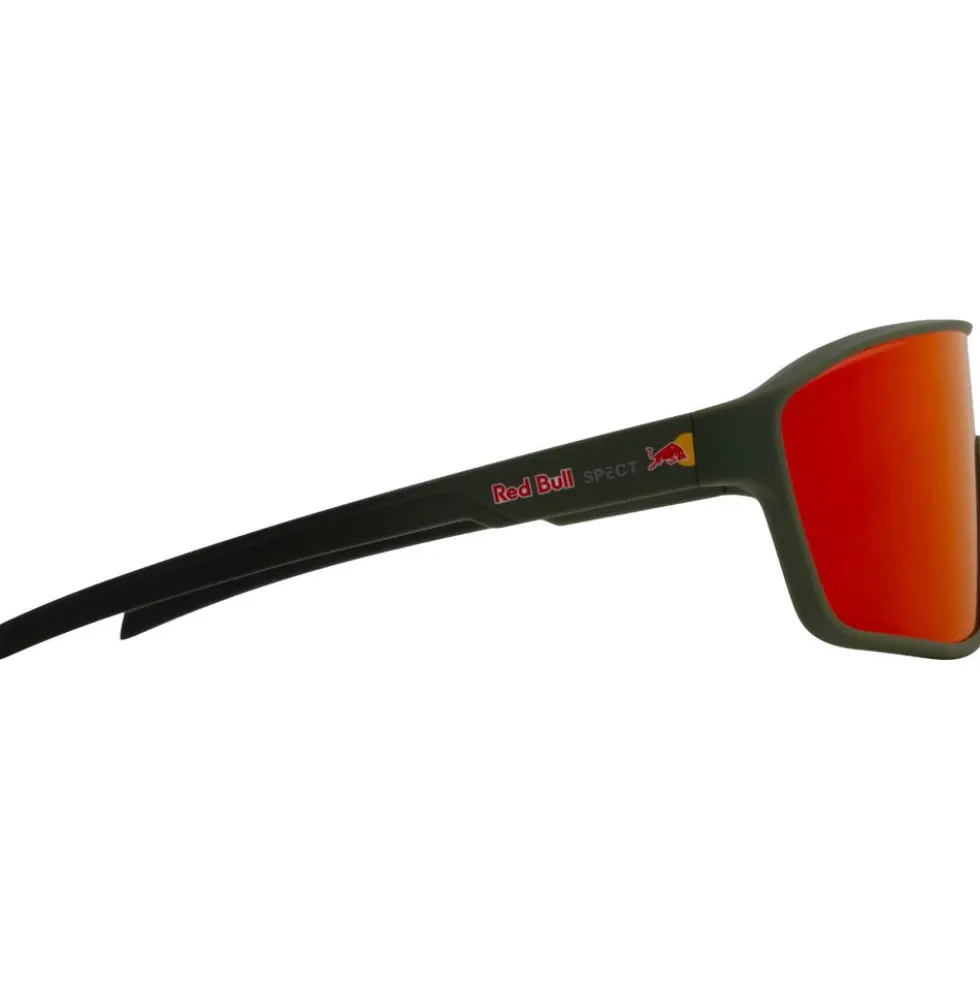 Occhiali da sole Red Bull Spect Daft Olive Gradient Black Brown Red Orange Mirror