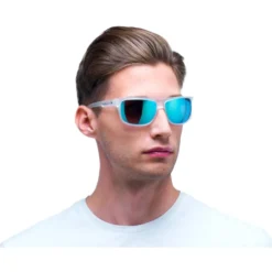 Occhiali da sole Red Bull Spect Loom Matte White Smoke Ice Blue Mirror Polarized