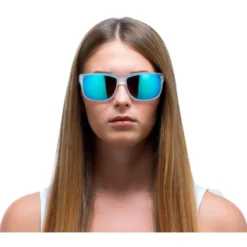 Occhiali da sole Red Bull Spect Loom Matte White Smoke Ice Blue Mirror Polarized