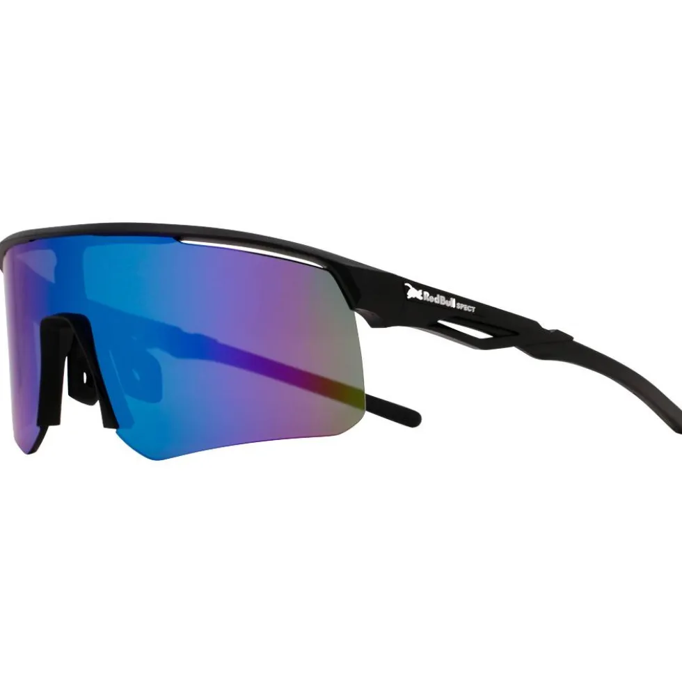 Occhiali da sole Red Bull Spect Riddle Matt Black Smoke Purple Green Mirror