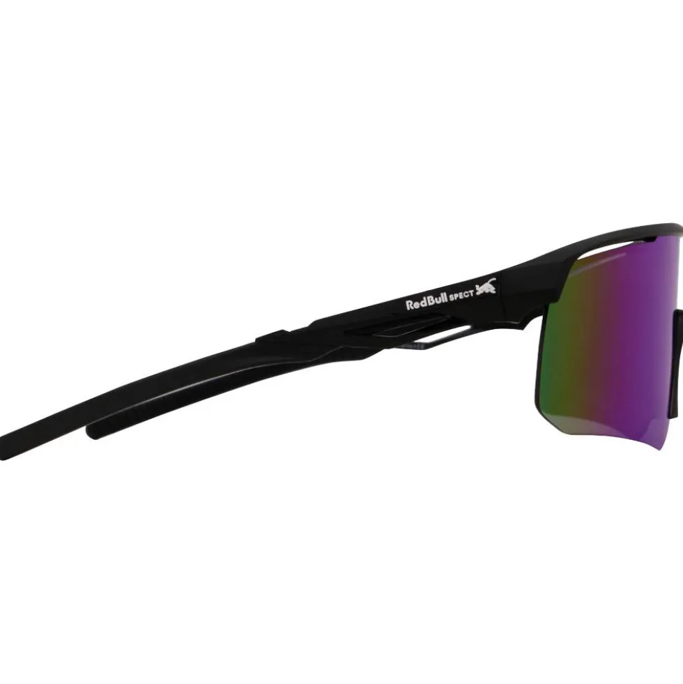 Occhiali da sole Red Bull Spect Riddle Matt Black Smoke Purple Green Mirror
