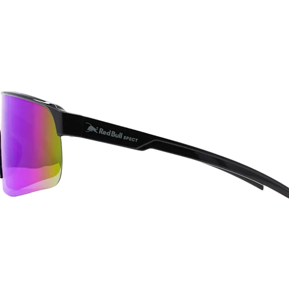 Occhiali da sole Red Bull Spect Dakota Shiny Black Smoke Purple Green Mirror