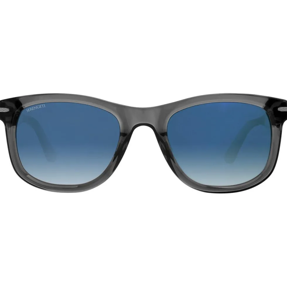 Occhiali da sole Serengeti Danny Shiny Translucent Grey Mineral Polarized Blue Gradient