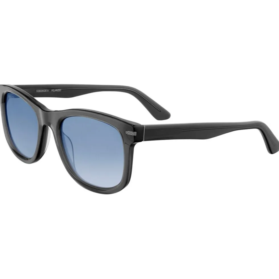 Occhiali da sole Serengeti Danny Shiny Translucent Grey Mineral Polarized Blue Gradient