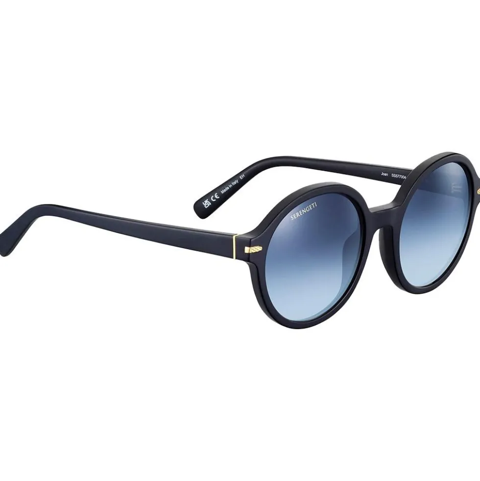 Occhiali da sole Serengeti Joan Matte Black Mineral Polarized Blue Gradient