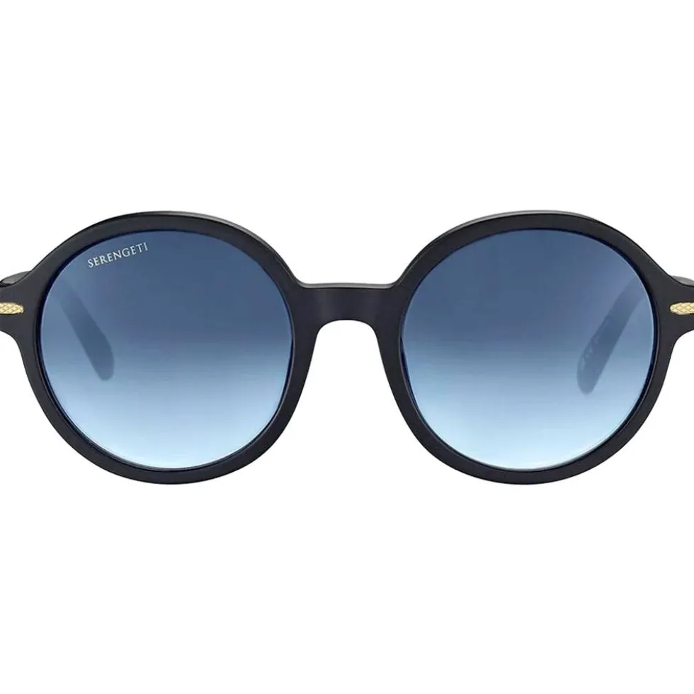 Occhiali da sole Serengeti Joan Matte Black Mineral Polarized Blue Gradient