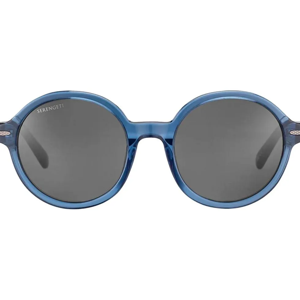 Occhiali da sole Serengeti Joan Shiny Transparent Fed Blue Mineral Polarized Smoke