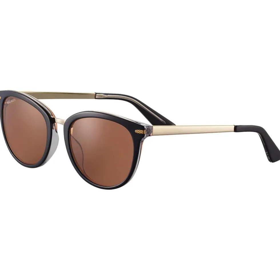 Occhiali da sole Serengeti Jodie Shiny Black Light Gold Drivers