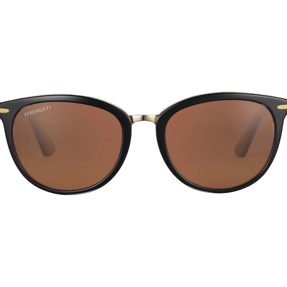 Occhiali da sole Serengeti Jodie Shiny Black Light Gold Drivers