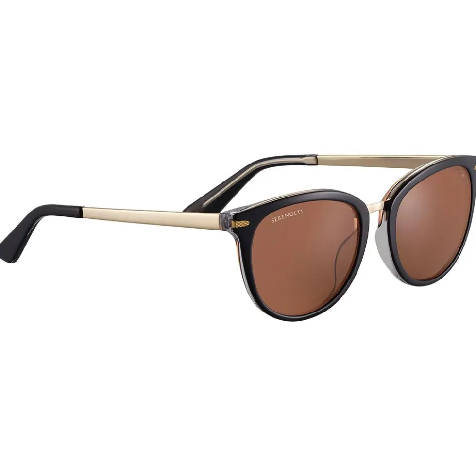 Occhiali da sole Serengeti Jodie Shiny Black Light Gold Drivers