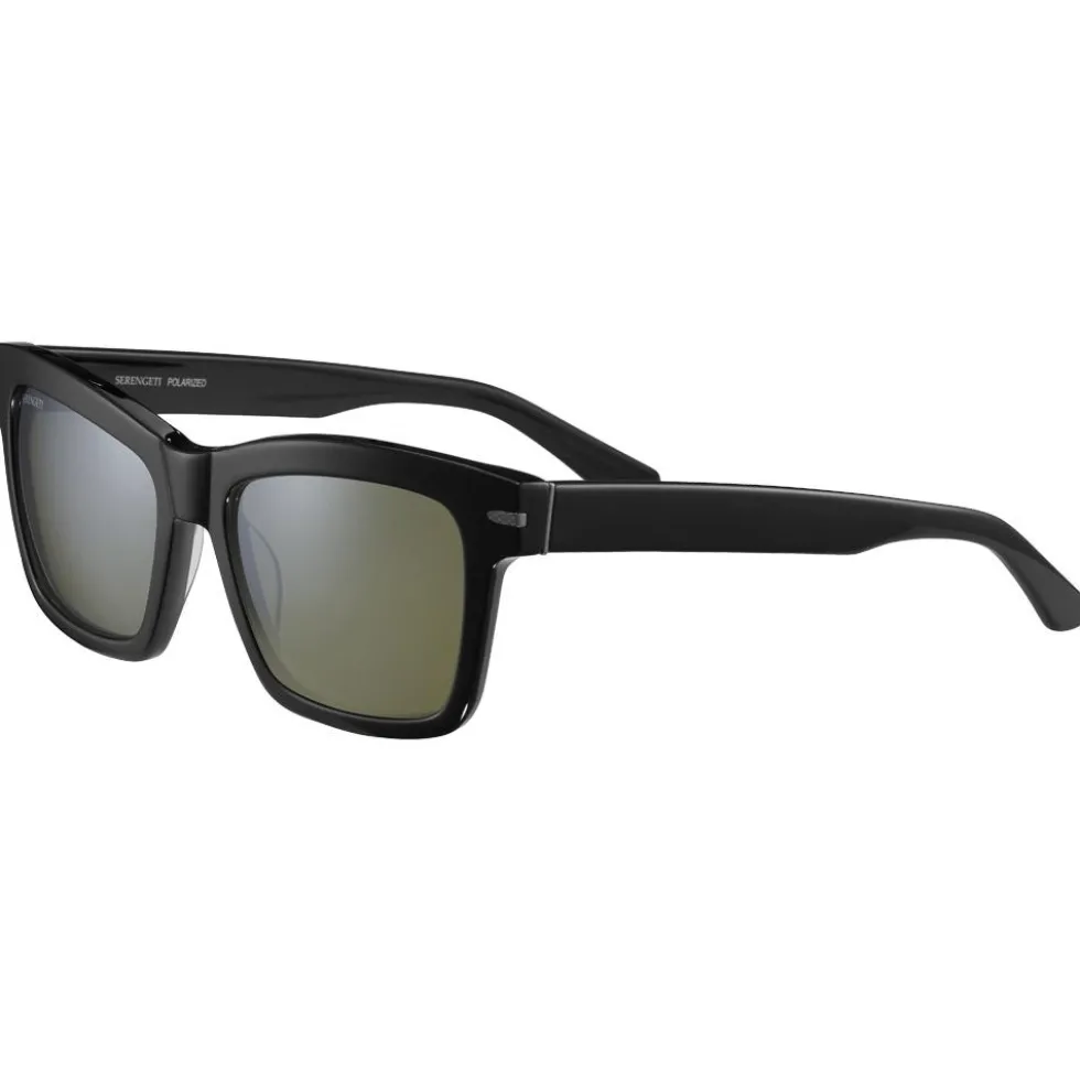 Occhiali da sole Serengeti Winona Shiny Black Mineral Mineral Polarized 555Nm