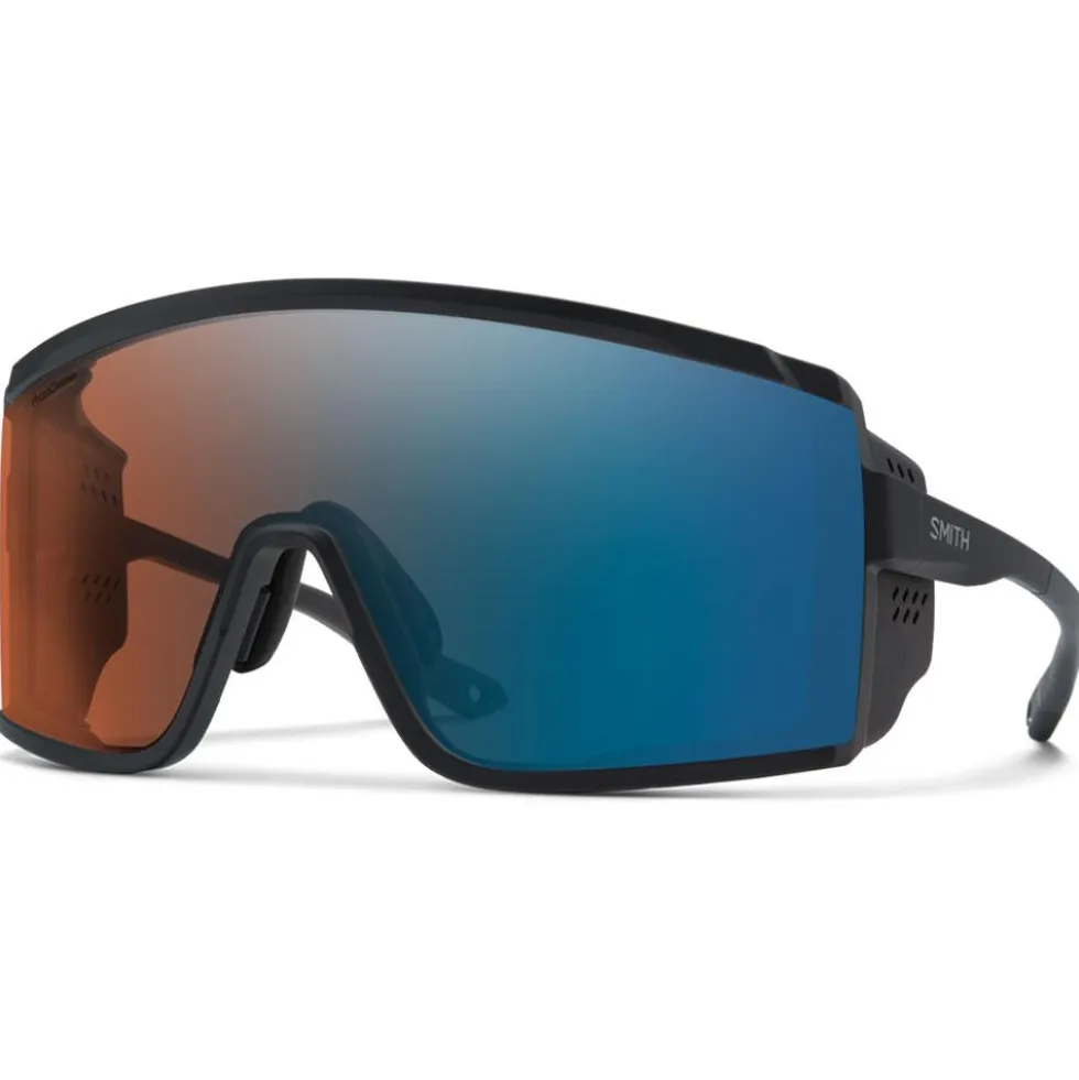 Occhiali da sole Smith Pursuit Matte Black Chromapop Glacier Photochromic Copper Blue Mirror