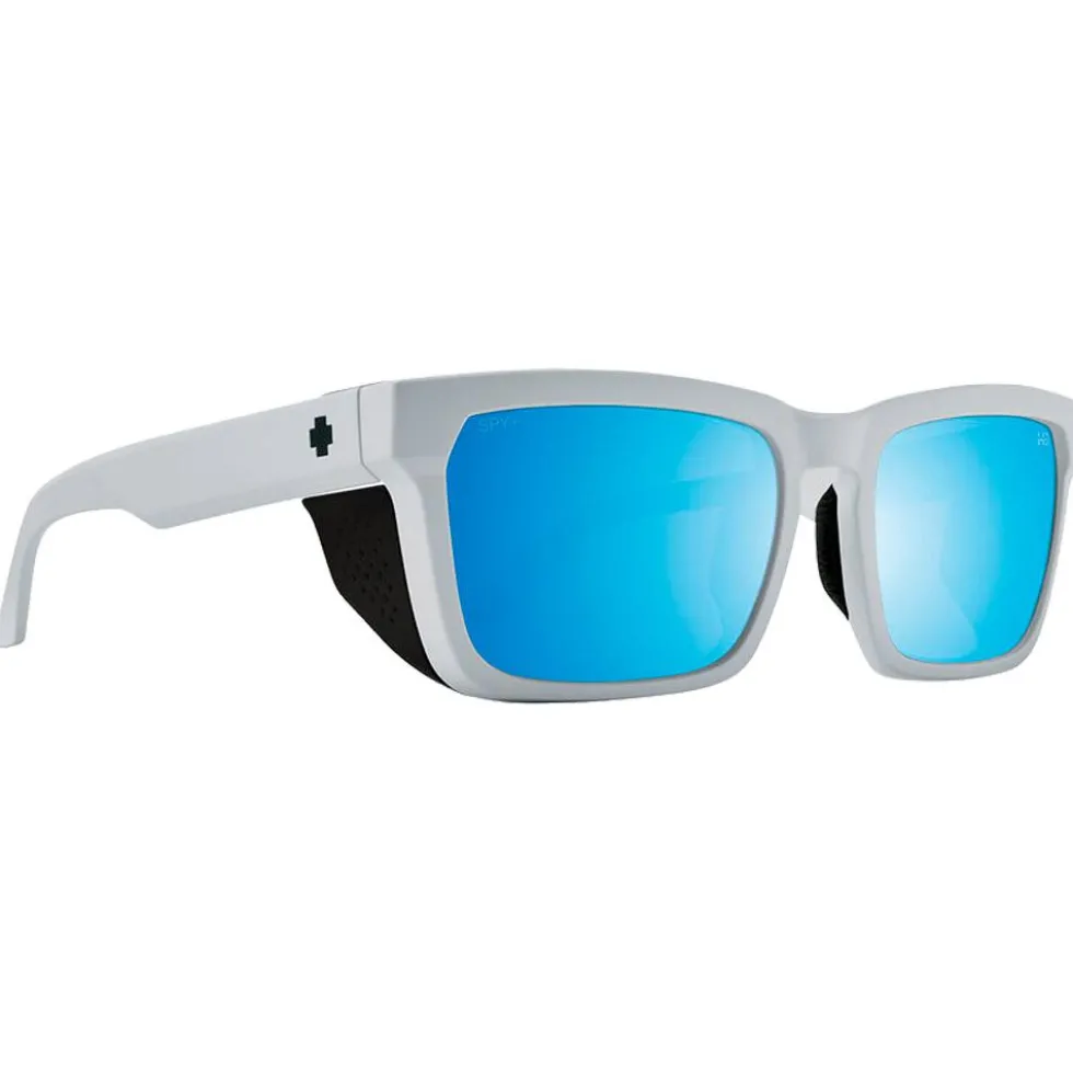 Occhiali da sole Spy Helm Tech Matte White Happy Boost Bronze Polar Ice Blue Spectra Mirror