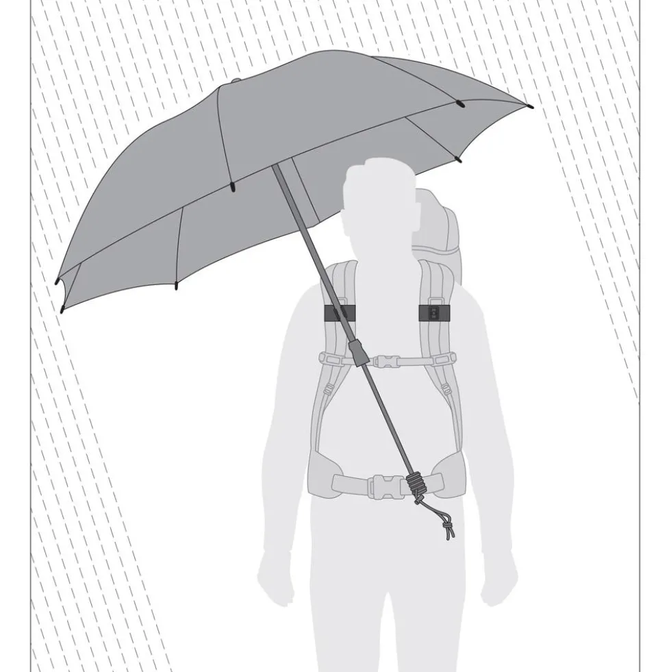 Ombrello Euroschirm Swing Handsfree Black