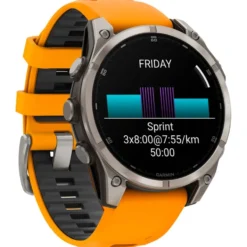 Orologi GPS Garmin Fenix 8 Amoled Sapphire Titanium Orange Graphite