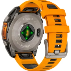 Orologi GPS Garmin Fenix 8 Amoled Sapphire Titanium Orange Graphite