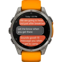 Orologi GPS Garmin Fenix 8 Amoled Sapphire Titanium Orange Graphite