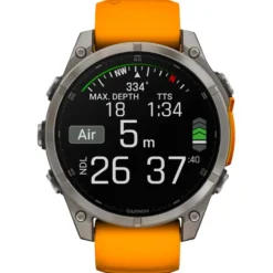 Orologi GPS Garmin Fenix 8 Amoled Sapphire Titanium Orange Graphite