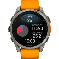 Orologi GPS Garmin Fenix 8 Amoled Sapphire Titanium Orange Graphite