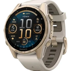 Orologi GPS Garmin Fenix 8 Amoled Sapphire Soft Gold Gris Cendré Grès Foncé
