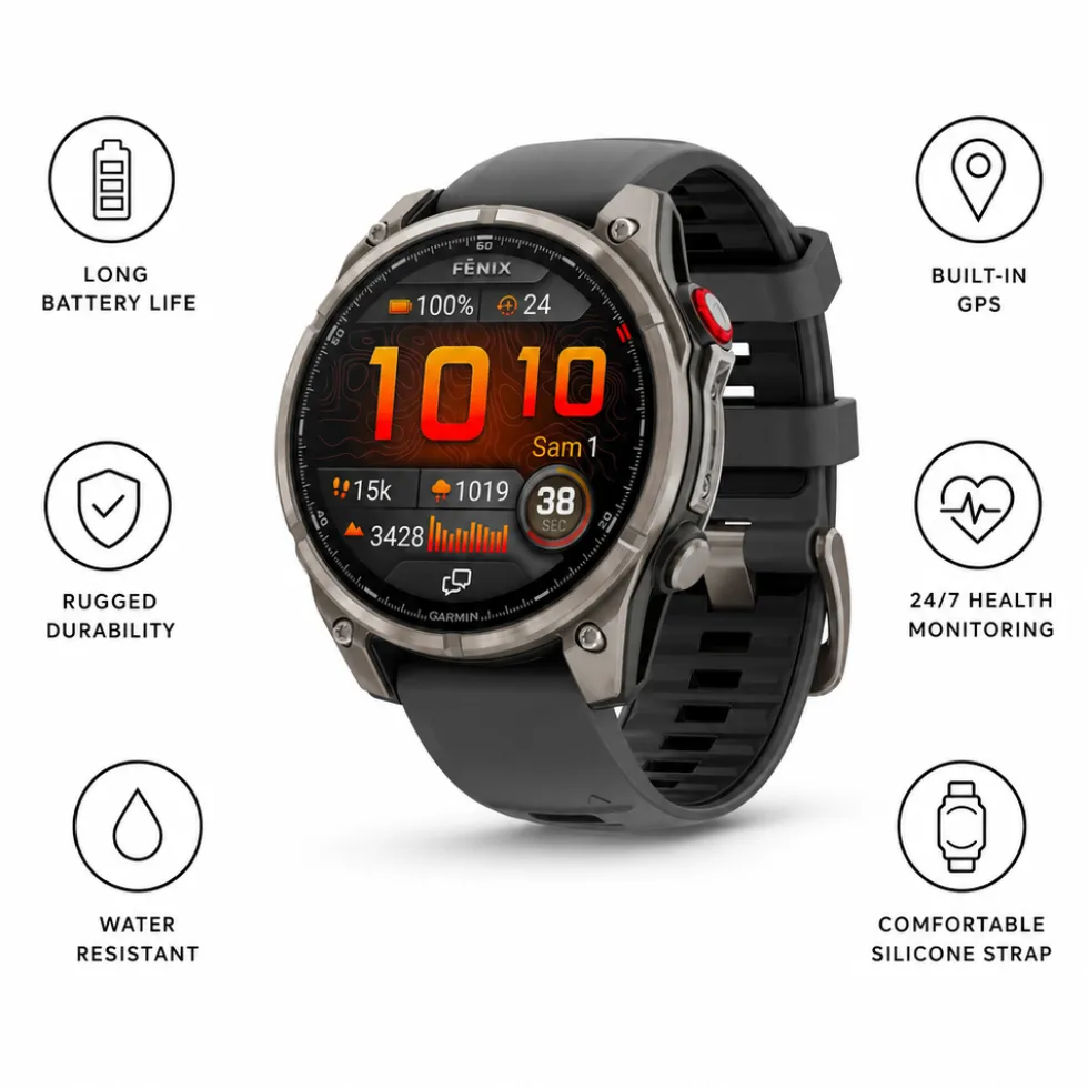 Orologi GPS Garmin Fenix 8 Pro Amoled Titanium