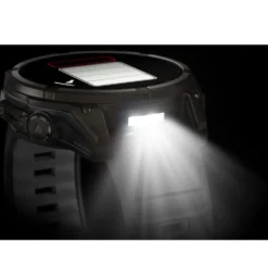 Orologi GPS Garmin Fenix 8 Solar Sapphire Titane Carbon Gray DLC Bracelet Silicone Noir Gris Galet