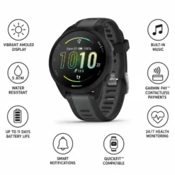 Orologi GPS Garmin Forerunner 165 Music Noir Gris