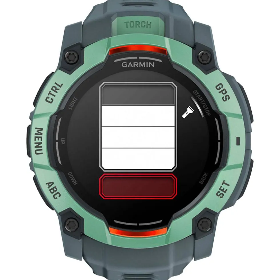 Orologi GPS Garmin Instinct 3 Amoled Vert d'eau Avec Bracelet Bleu Crépuscule