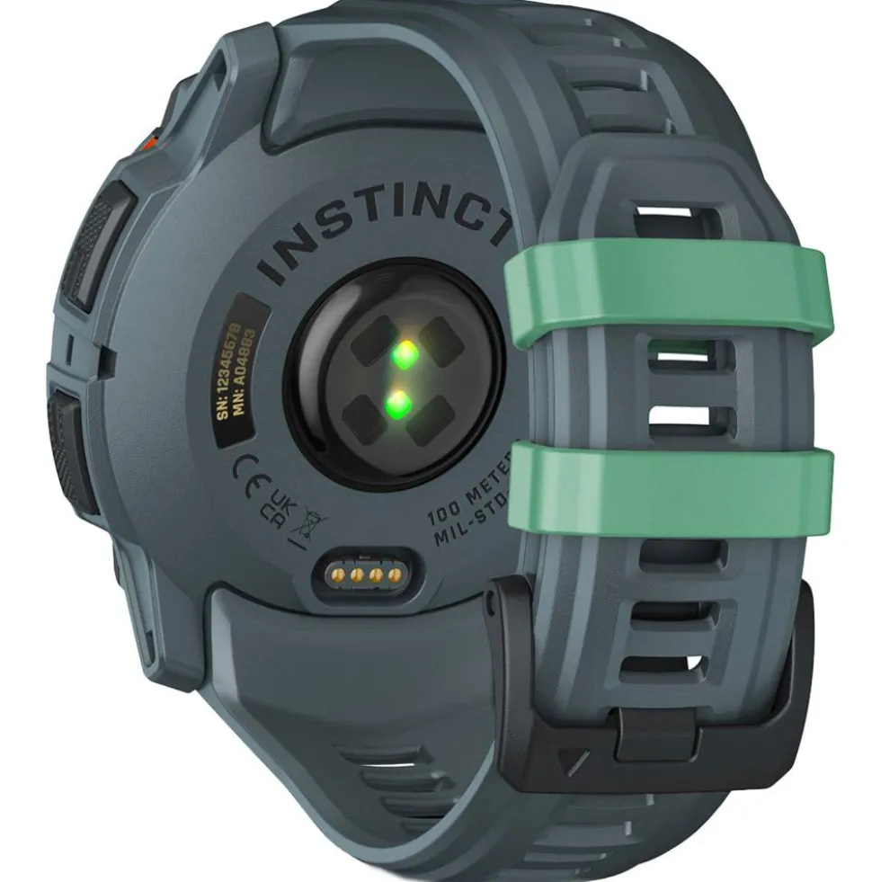Orologi GPS Garmin Instinct 3 Amoled Vert d'eau Avec Bracelet Bleu Crépuscule