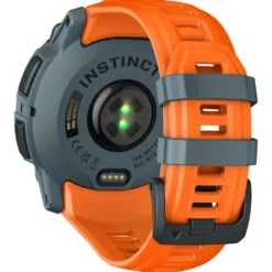 Orologi GPS Garmin Instinct 3 Solar Bleu Crépuscule Avec Bracelet Orange