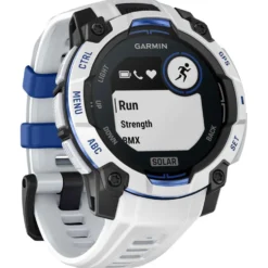 Orologi GPS Garmin Instinct 3 Solar Blanche Avec Bracelet Blanc Bleu