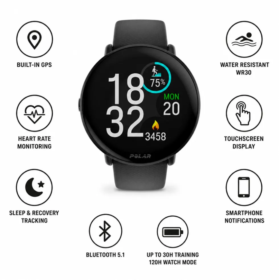 Orologi GPS Polar Ignite 3 Night Black