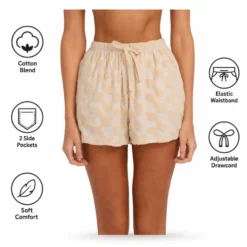 Pantaloncini Billabong Laura Waves Knit Antique White