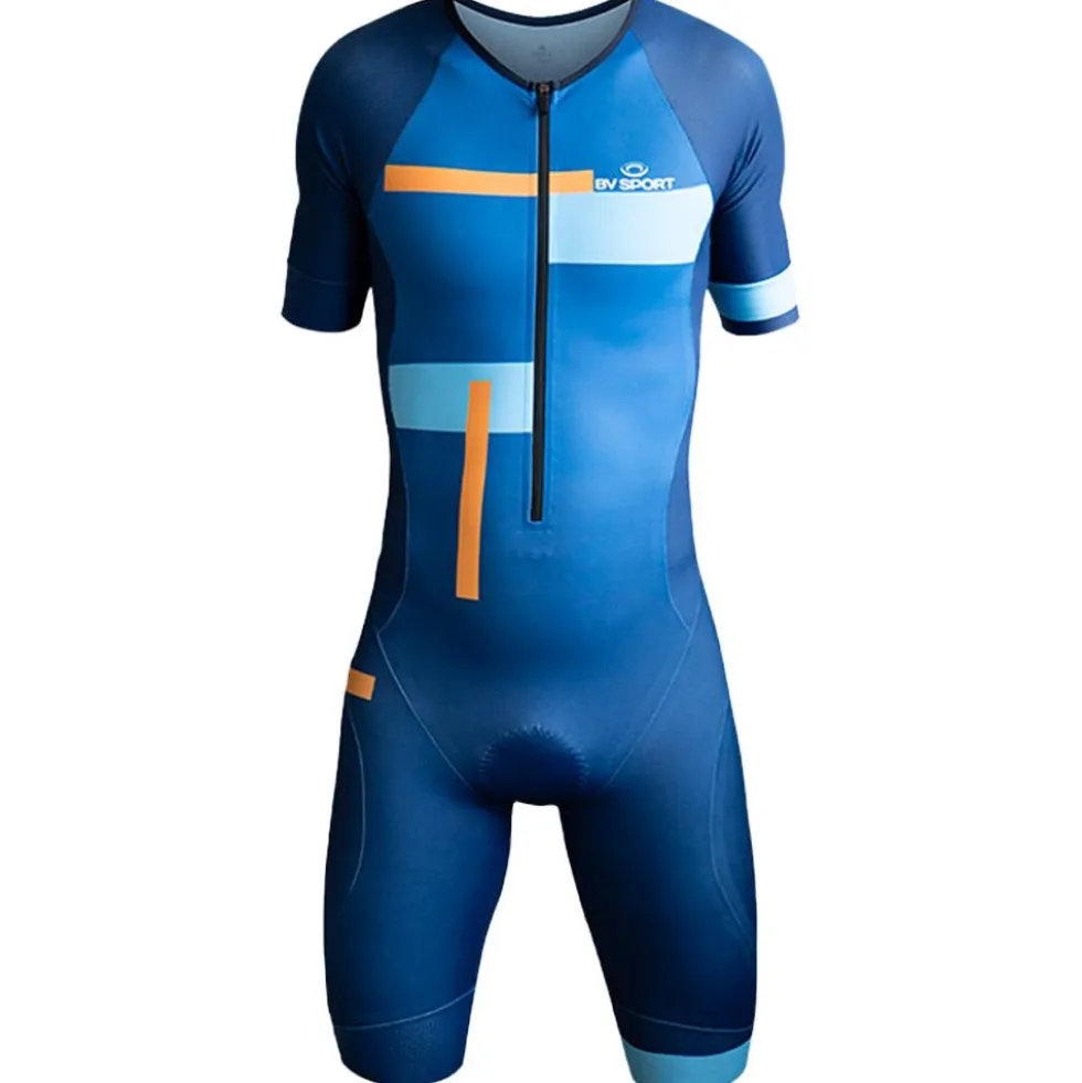 Pantaloncini da trail Bv Sport Combinaison Triathlon 3X200 Bleu Orange