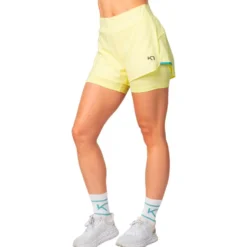 Pantaloncini da trail Kari Traa Mija Training Shorts Mellow Yellow
