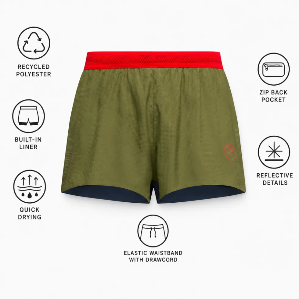 Pantaloncini da trail La Sportiva Pure 3 Short Cypress Night Sky