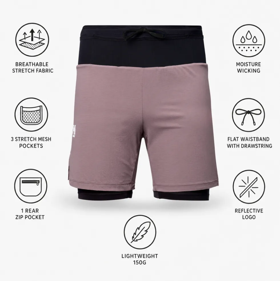 Pantaloncini da trail Millet Intense 2In1 Short M Pepper