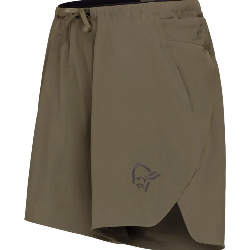 Pantaloncini da trail Norrona senja flex1 8" Shorts W's Olive Night