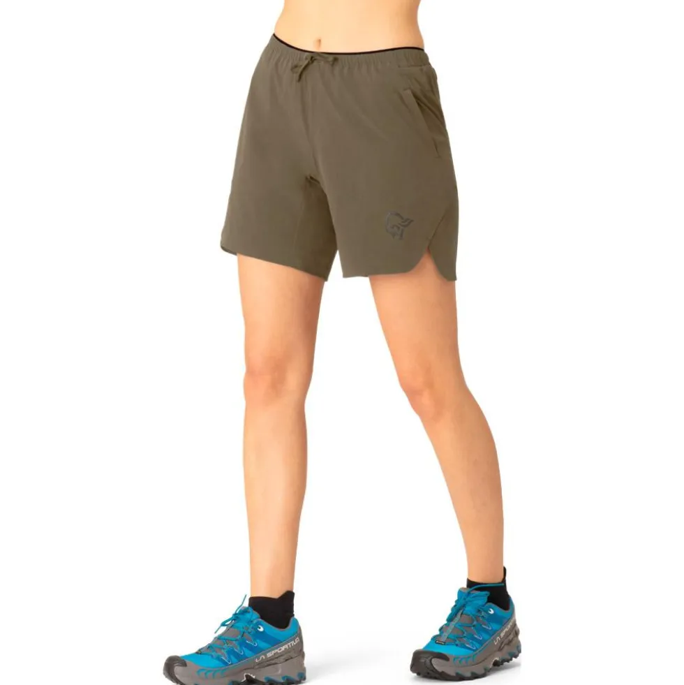 Pantaloncini da trail Norrona senja flex1 8" Shorts W's Olive Night