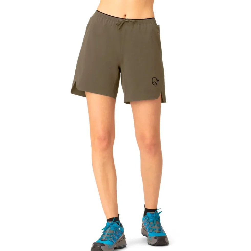 Pantaloncini da trail Norrona senja flex1 8" Shorts W's Olive Night