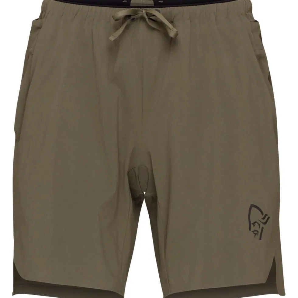 Pantaloncini da trail Norrona senja flex1 8" Shorts W's Olive Night