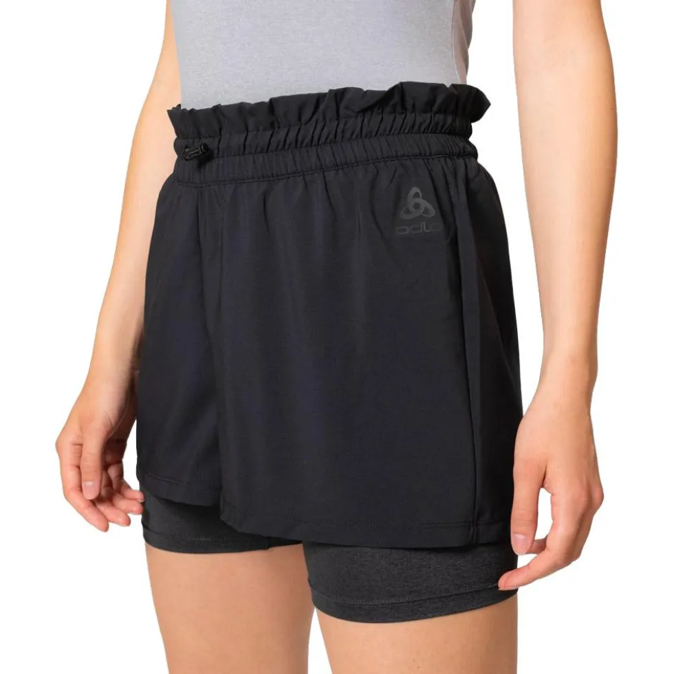 Pantaloncini da trail Odlo 2 In 1 Short Essential Black