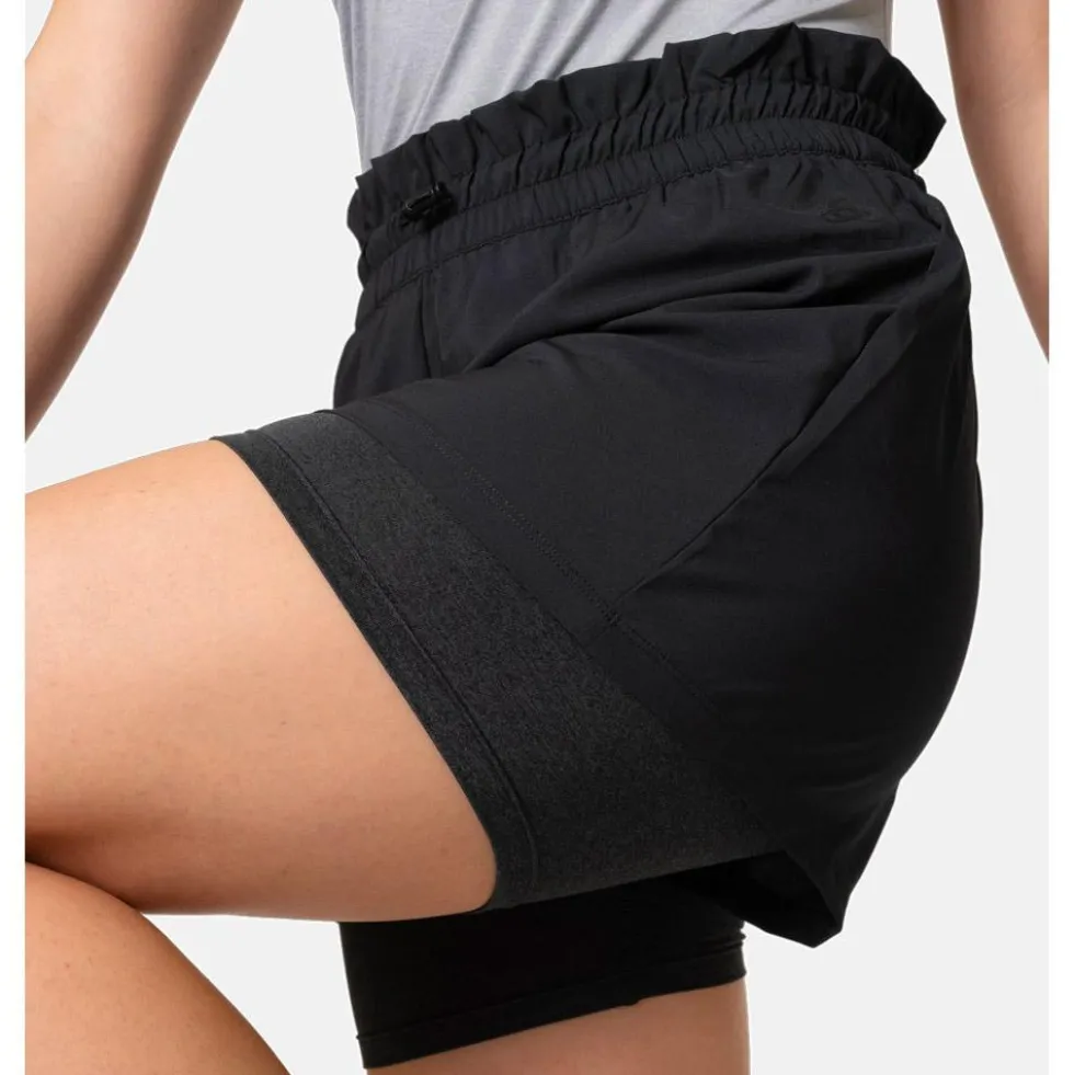 Pantaloncini da trail Odlo 2 In 1 Short Essential Black