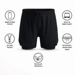 Pantaloncini da trail Odlo Zeroweight 5 Inch Black