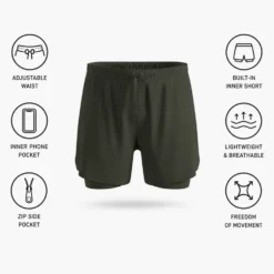 Pantaloncini da trail Odlo Zeroweight 5 Inch Deep Depths