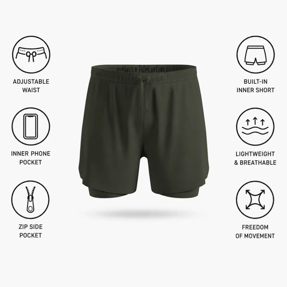 Pantaloncini da trail Odlo Zeroweight 5 Inch Deep Depths