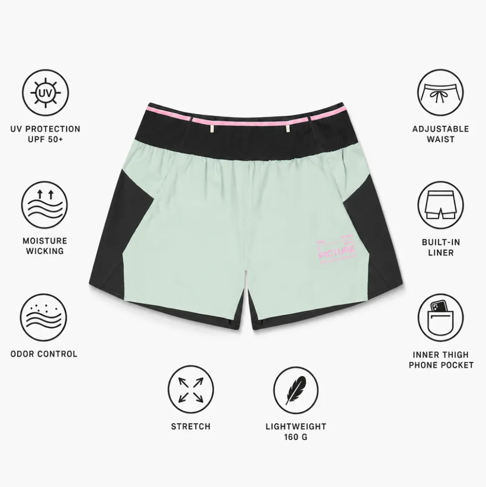 Pantaloncini da trail Picture Woodah W Stretch Shorts Cloudy Blue